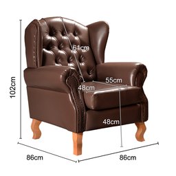 Poltrona Imperador Chesterfield Capitonê Bergere Provençal - Couríssimo Café - 3