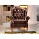 Ver imagem 2 de Poltrona Imperador Chesterfield Capitonê Bergere Provençal - Couríssimo Café
