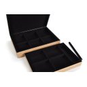 Ver imagem 2 de Porta Joia e Biju 1 Bandejas Flocado em Preto Josely Flocados