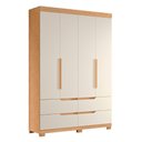 Ver imagem 1 de Guarda Roupa Doble Quarto com 4 Portas e 4 Gavetas Freijo/off White