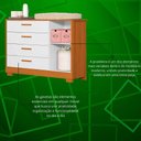 Ver imagem 3 de Comoda Zaki 1 Porta 4 Gaveta Branco Fosco com Savana - Reller