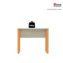 Ver mais imagens de Escrivaninha Mesa Escritório PE25 90cm Castanheira e Laranja Picasso Cinza