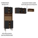 Ver imagem 7 de Kit Área de Serviço Lavanderia 235cm Rustic/preto Gourmet Madesa Rustic/preto