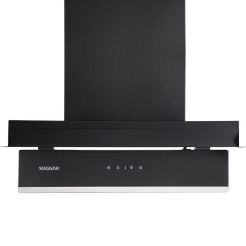 Coifa de Embutir Suggar Titanium Touch 60cm Vidro Preto LED 220V