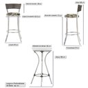 Ver imagem 2 de Jogo de Mesa Bistrô com Tampo de Vidro Redondo 4 Banquetas em Alumínio e Fibra Sintética Argila
