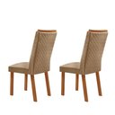 Ver imagem 2 de Conjunto com 2 Cadeiras Lisa MDF para Sala de Jantar Moderna Mobília