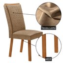 Ver imagem 4 de Conjunto com 2 Cadeiras Lisa MDF para Sala de Jantar Moderna Mobília