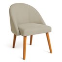 Ver imagem 3 de Kit 06 Cadeiras Poltrona de Jantar Luna Suede Pés Palito Castanho - Pallazio