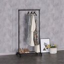 Ver imagem 2 de Cabideiro Arara Organizador Roupas Rodinhas Guarda Roupa