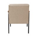 Ver imagem 3 de Kit 2 Poltronas Decorativas Jade Braços Fixo para Sala de Estar, Recepção - Linho Marrom