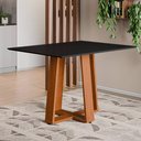 Ver imagem 2 de Mesa de Jantar com Vidro 4 Lugares Multimóveis Cr50241 Cinamomo/preto