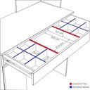 Ver imagem 3 de Penteadeira Camarim Aurea com 1 Gaveta 1 Porta Espelho e Led Branco