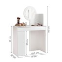 Ver imagem 4 de Penteadeira Camarim Aurea com 1 Gaveta 1 Porta Espelho e Led Branco