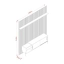 Ver imagem 6 de Rack com Painel Piso Teto 238x244cm MDF Cumaru e Opala Orla
