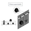 Ver imagem 3 de Rack com Painel Piso Teto 238x244cm MDF Cumaru e Opala Orla