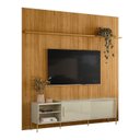 Ver imagem 5 de Rack com Painel Ripado MDF Piso Teto para TV até 75 Polegadas 238x244cm Cumaru e Opala Orla