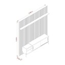 Ver imagem 6 de Rack com Painel Ripado MDF Piso Teto para TV até 75 Polegadas 238x244cm Cumaru e Opala Orla