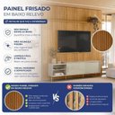 Ver imagem 4 de Rack com Painel Ripado MDF Piso Teto para TV até 75 Polegadas 238x244cm Cumaru e Opala Orla