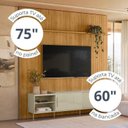 Ver imagem 7 de Rack com Painel Ripado MDF Piso Teto para TV até 75 Polegadas 238x244cm Cumaru e Opala Orla