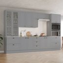 Ver imagem 2 de Cozinha Modulada 7 Pecas 343 Cm Ce172 Americana Cinza Calcare Henn