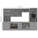Ver imagem 4 de Cozinha Modulada 7 Pecas 343 Cm Ce172 Americana Cinza Calcare Henn