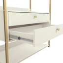 Ver imagem 7 de Armário para Escritório Multiuso Estrutura Metálica 2 Gavetas e 4 Prateleiras Indústrial Branco/Off