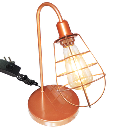 Abajur de Quarto Luminária Industrial Aramado Lampshape Cobr - 1