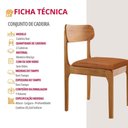 Ver imagem 5 de Conjunto com 2 Cadeiras de Jantar Star Moderna Mobília Star Caramelo / Imbuia Nat.