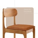 Ver imagem 4 de Conjunto com 2 Cadeiras de Jantar Star Moderna Mobília Star Caramelo / Imbuia Nat.