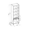 Cristaleira 2 Portas 1 Gaveta e Led Allure Linea Brasil - 9