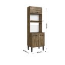 Ver imagem 3 de Paneleiro Forno Duplo 3 Portas Light Marrom/Itauba