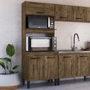 Ver imagem 2 de Paneleiro Forno Duplo 3 Portas Light Marrom/Itauba