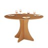 Mesa de Jantar Redonda Elisa 4 Lugares 90x90 Base em X em Mdf - Nature - 2