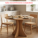 Ver imagem 2 de Mesa de Jantar Redonda Elisa 4 Lugares 90x90 Base em X em Mdf - Nature