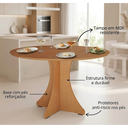 Ver imagem 4 de Mesa de Jantar Redonda Elisa 4 Lugares 90x90 Base em X em Mdf - Nature