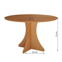 Ver imagem 3 de Mesa de Jantar Redonda Elisa 4 Lugares 90x90 Base em X em Mdf - Nature