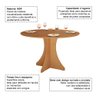 Mesa de Jantar Redonda Elisa 4 Lugares 90x90 Base em X em Mdf - Nature - 3