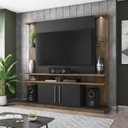 Ver imagem 1 de Estante Home York com LED e Prateleiras de Vidro Tradicional Moderno Móveis Bechara