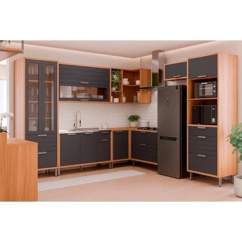 Kit Modulado Mgm 8 Peças Eloise C8p88 Cinamomo/titanium