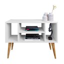 Ver imagem 2 de Rack Retro Pés Palito para Tv Paris com 4 Nichos - Branco