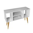 Ver imagem 3 de Rack Retro Pés Palito para Tv Paris com 4 Nichos - Branco