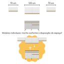 Ver imagem 5 de Armário de Cozinha Modulado com Bancada Veneza Multimóveis Mp2212 Branco/dourado