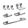 Kit de Acessórios para Banheiro Linha Luxo Quadrado 7 Peças - 1