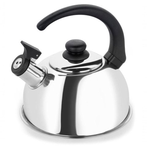 Chaleira Inox com Apito 2 Litros Compativel Fogão de Indução