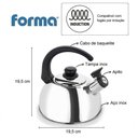 Ver imagem 3 de Chaleira Inox com Apito 2 Litros Compativel Fogão de Indução