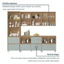 Ver imagem 5 de Cozinha Rainha 5 Peças 8 Portas 100% MDF Verde/Nature