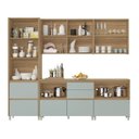 Ver imagem 6 de Cozinha Rainha 5 Peças 8 Portas 100% MDF Verde/Natura
