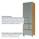 Ver imagem 7 de Cozinha Rainha 5 Peças 8 Portas 100% MDF Verde/Nature