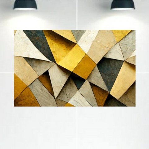 Quadro Decorativo Tela Canvas Abstratro Ref:qbab22 Lojall 150 X 100 Cm Borda Infinita