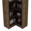 Ver imagem 6 de Estante de Canto Para Escritório E Home Office 4 Prateleiras Brandon 171x68cm T01 Nogal - Lyam